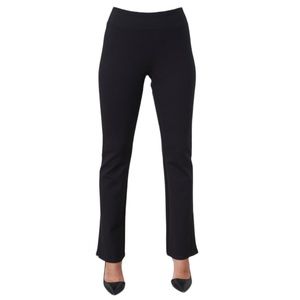 Cleo Petites Side Slit Ponte Legging Black Pull On Pants Womens Size Small